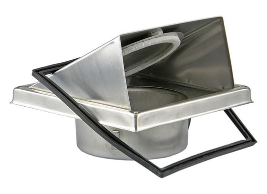 Renson 1006334 - dampkaprooster inbouw 641 inox ø 150 | 2 stuks