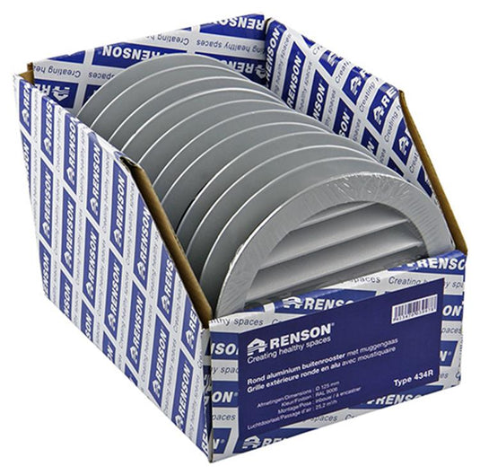 Renson 1006261 - ronde rooster inbouw 434 r alural 9006 ø 125 | 10 stuks