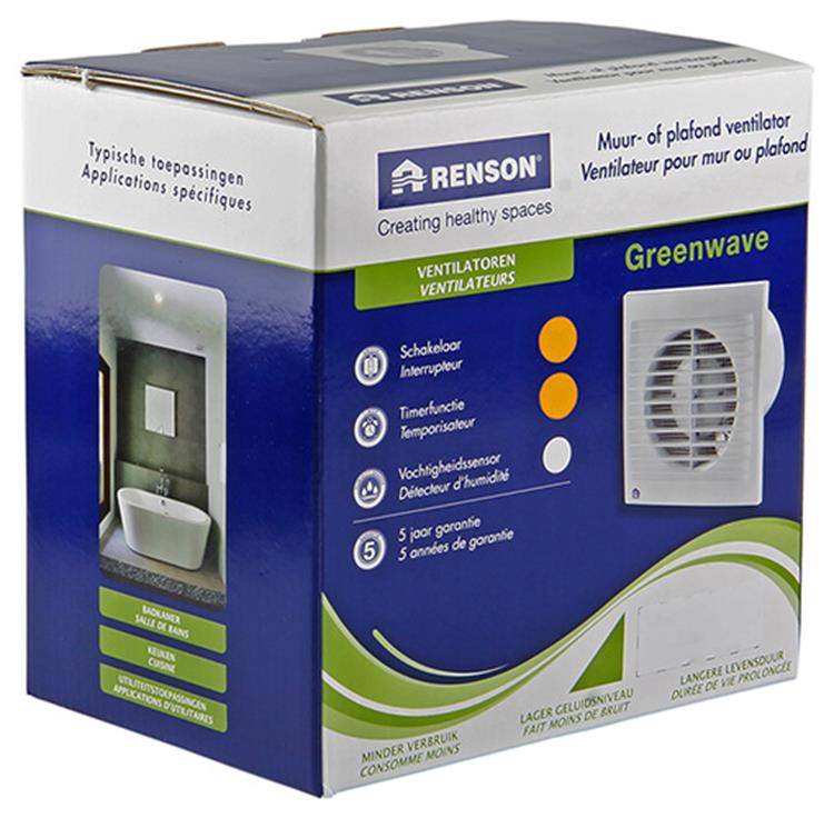 Load image into Gallery viewer, Renson 1006475 - greenwave ventilator met timer9202t wit ø 125 | 1 stuks
