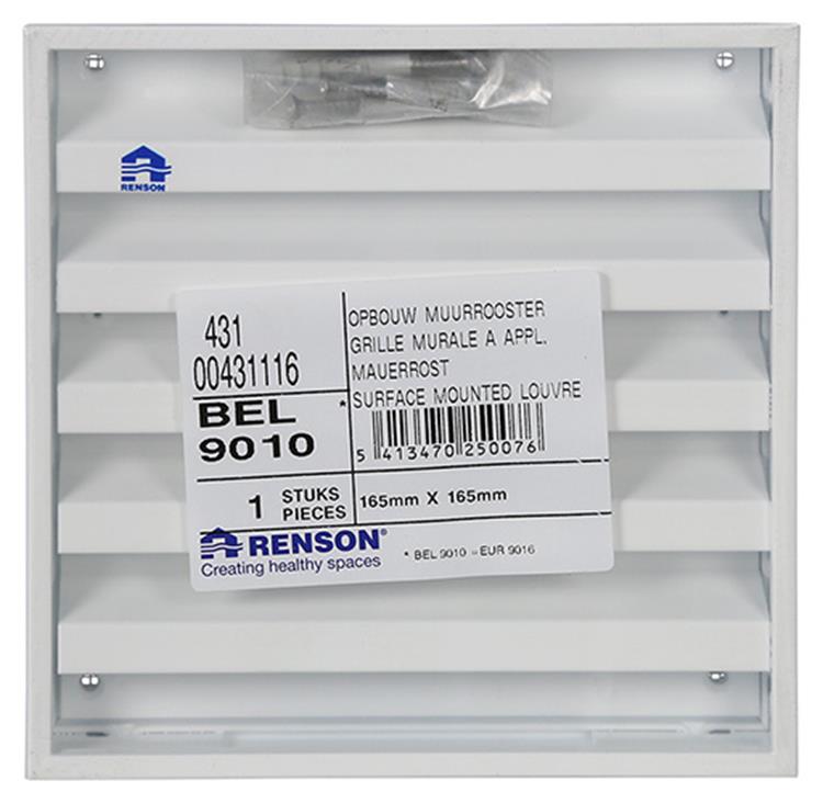 Load image into Gallery viewer, Renson 1013926 - opbouw muurrooster alu wit 431 165x165mm | 2 stuks
