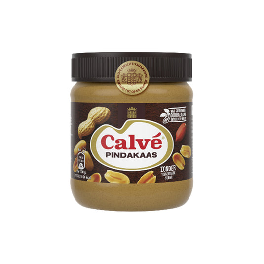 Calve calvé pindakaas - regular - smeuïg tot op de bodem - 12 x 350 g