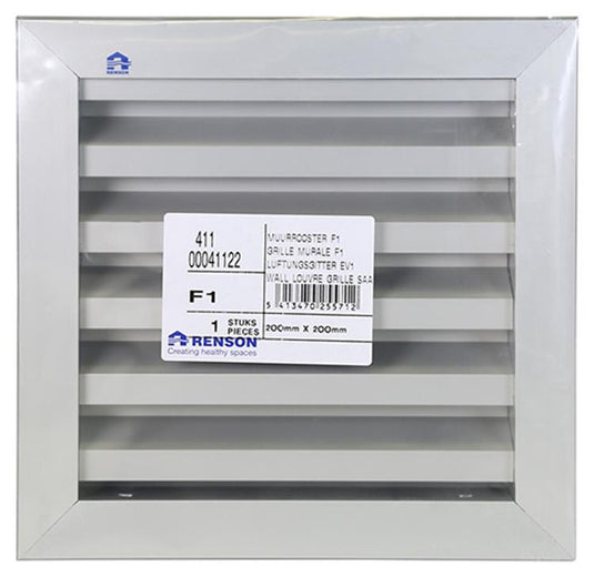 Renson 1013881 - muurrooster 411 f1 200x200mm | 2 stuks