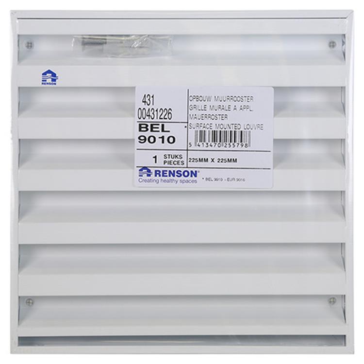 Load image into Gallery viewer, Renson 1014554 - opbouw muurrooster alu wit 431 225x225mm | 2 stuks
