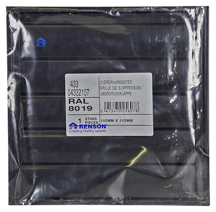 Load image into Gallery viewer, Renson 1014555 - lamellenrooster alu bruin 433 210x210mm | 2 stuks
