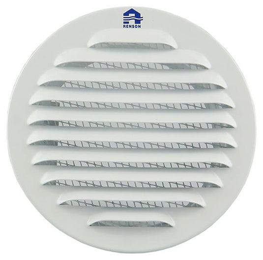 Renson 1008244 - ronde schoepenrooster inb. 435 r ral 9010 ø 100 | 8 stuks