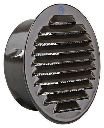 Renson 1008245 - ronde schoepenrooster inb. 435 r ral 8019 ø 100 | 8 stuks