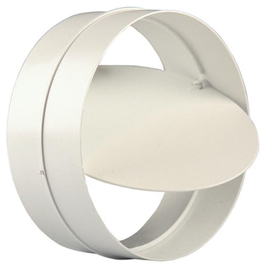 Renson 1008569 - pvc verbindingsstuk + terugslag klep 7007 ø. 150mm - wit | 2 stuks