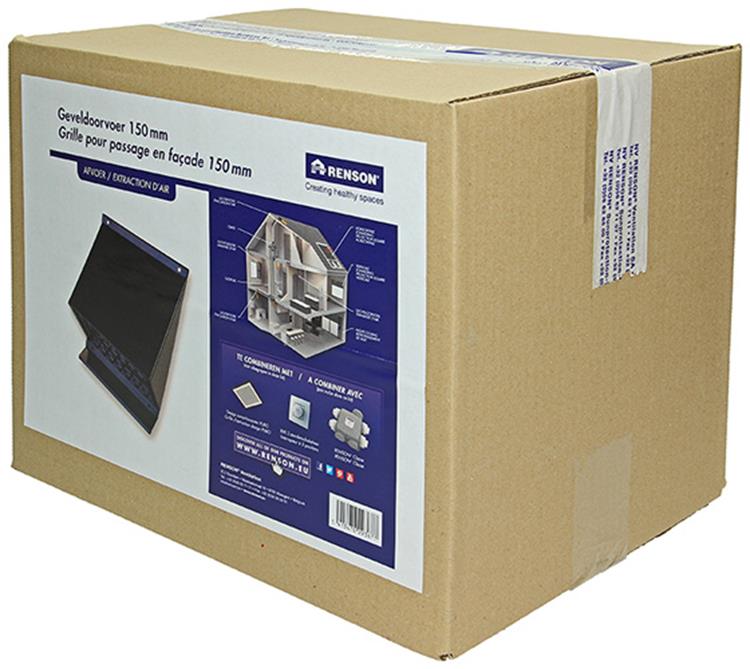 Load image into Gallery viewer, Renson 1053826 - geveldoorvoer zwart dia 150 | 1 stuks
