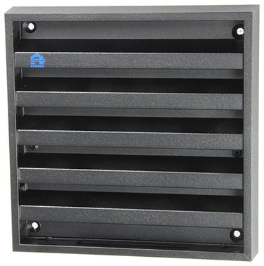 Renson 1057988 - opbouwmuurrooster met gaas 431 (165x165) ral 9005 zwart | 2 stuks