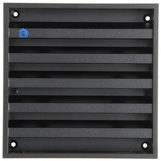 Renson 1057988 - opbouwmuurrooster met gaas 431 (165x165) ral 9005 zwart | 2 stuks