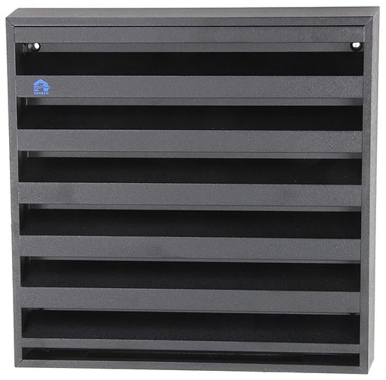 Load image into Gallery viewer, Renson 1057989 - opbouwmuurrooster met gaas 431 (225x225) ral 9005 zwart | 2 stuks
