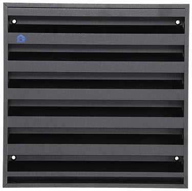 Renson 1057989 - opbouwmuurrooster met gaas 431 (225x225) ral 9005 zwart | 2 stuks