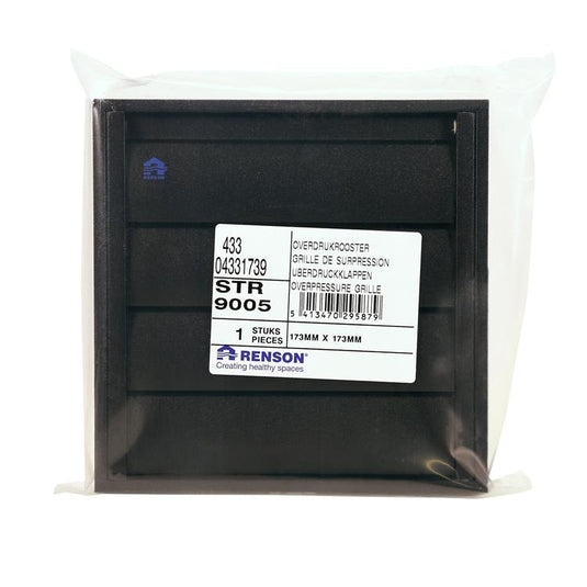 Renson 1057998 - dampkaprooster 433 (173x173) ral 9005 zwart | 2 stuks