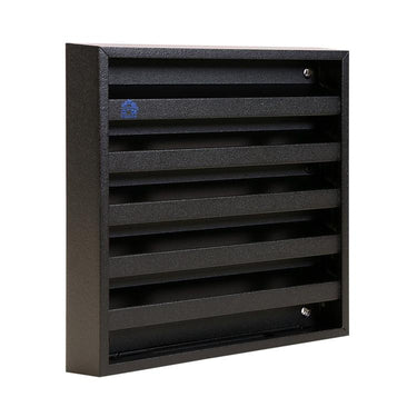 Renson 1058000 - opbouwmuurrooster met gaas 431 (165x165) ral 9005 zwart | 2 stuks