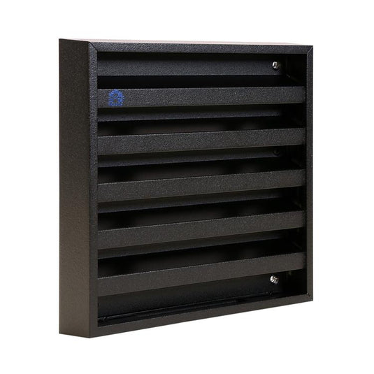 Renson 1058000 - opbouwmuurrooster met gaas 431 (165x165) ral 9005 zwart | 2 stuks