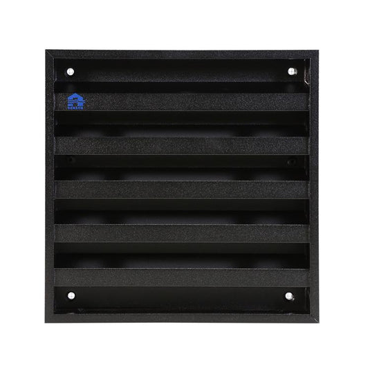 Renson 1058000 - opbouwmuurrooster met gaas 431 (165x165) ral 9005 zwart | 2 stuks