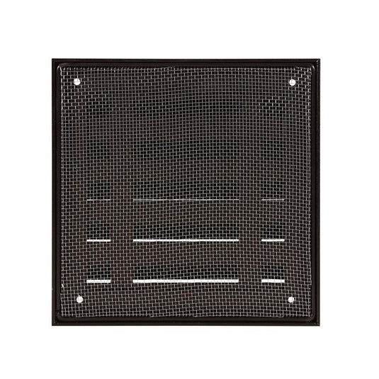 Renson 1058000 - opbouwmuurrooster met gaas 431 (165x165) ral 9005 zwart | 2 stuks