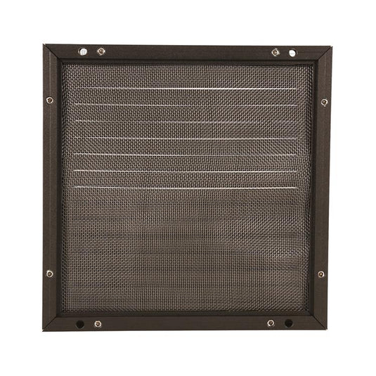 Renson 1058003 - opbouw schoepenr kader gaas 437 (200x200) ral 9005 zwart | 2 stuks
