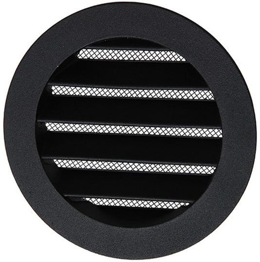 Renson 1057993 - inbouw rond schoepenr met gaas434r dia 100 ral 9005 zwart | 10 stuks