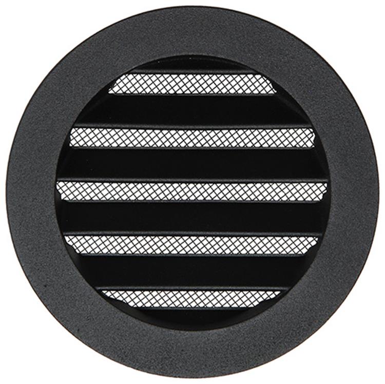 Load image into Gallery viewer, Renson 1057993 - inbouw rond schoepenr met gaas434r dia 100 ral 9005 zwart | 10 stuks
