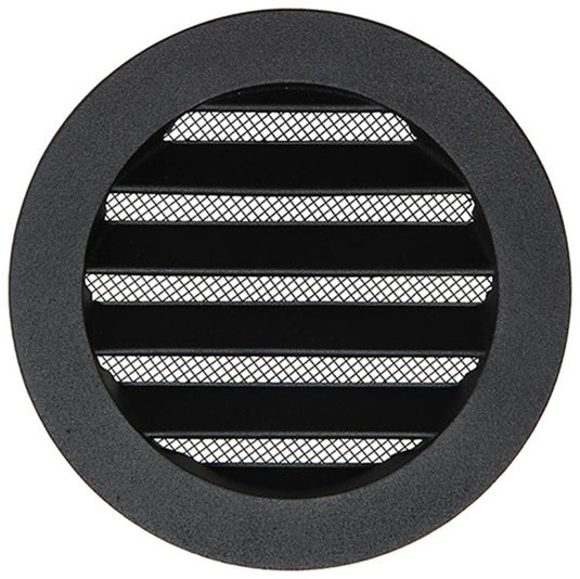 Renson 1057993 - inbouw rond schoepenr met gaas434r dia 100 ral 9005 zwart | 10 stuks