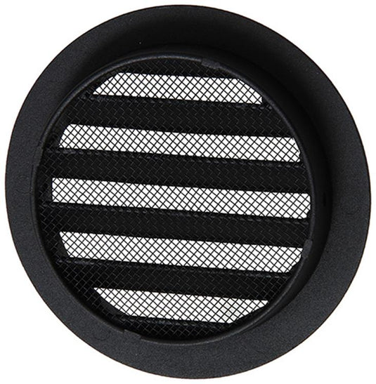 Renson 1057993 - inbouw rond schoepenr met gaas434r dia 100 ral 9005 zwart | 10 stuks