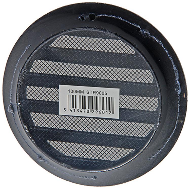 Load image into Gallery viewer, Renson 1057993 - inbouw rond schoepenr met gaas434r dia 100 ral 9005 zwart | 10 stuks
