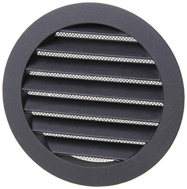 Renson 1057994 - inbouw rond schoepenr met gaas434r dia 125 ral 9005 zwart | 10 stuks