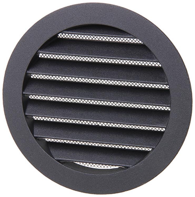Load image into Gallery viewer, Renson 1057994 - inbouw rond schoepenr met gaas434r dia 125 ral 9005 zwart | 10 stuks
