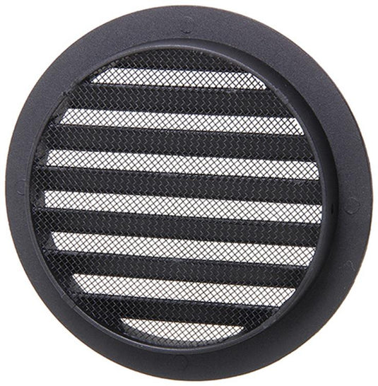 Renson 1057994 - inbouw rond schoepenr met gaas434r dia 125 ral 9005 zwart | 10 stuks