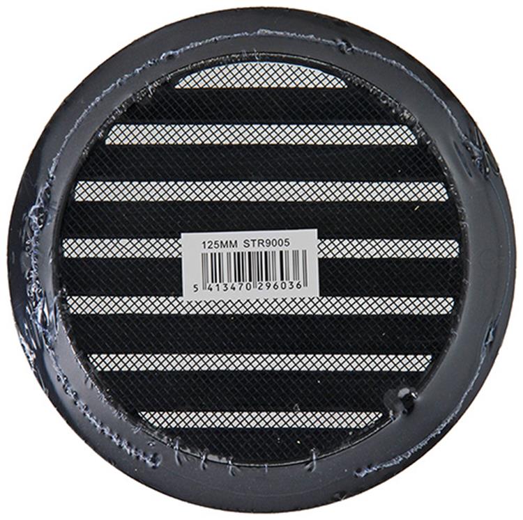 Load image into Gallery viewer, Renson 1057994 - inbouw rond schoepenr met gaas434r dia 125 ral 9005 zwart | 10 stuks
