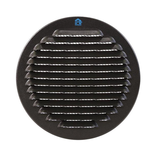 Renson 1057997 - inbouw rond schoepenr met gaas435r dia 150 ral 9005 zwart | 5 stuks