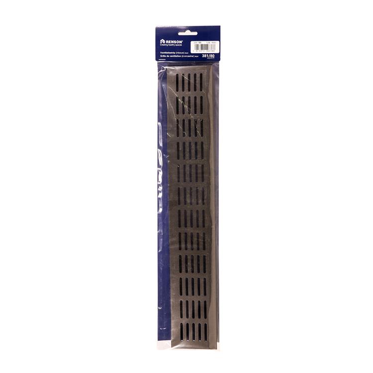 Load image into Gallery viewer, Renson 1059707 - ventilatiestrip 381 80 (500mm)ral 9005 structuur zwart | 2 stuks
