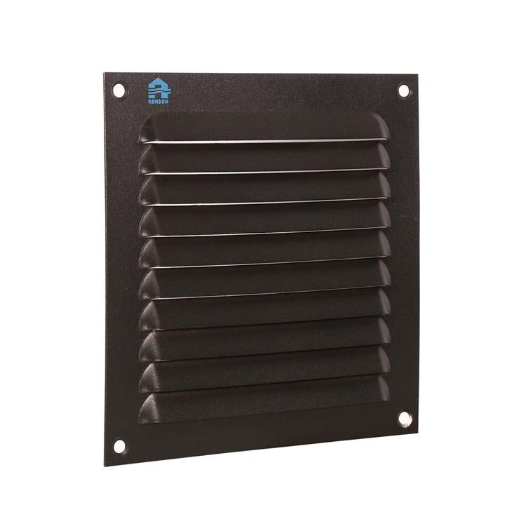 Afbeelding laden in galerijviewer, Renson 1061637 - opbouw schoepenrooster 436 150x150 ral 9005 zwart | 10 stuks
