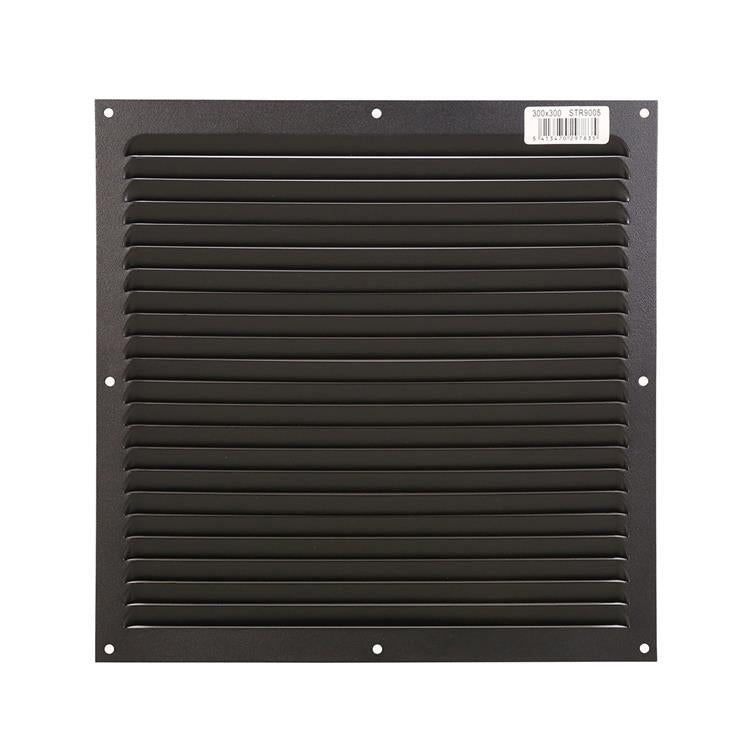 Load image into Gallery viewer, Renson 1061641 - opbouw schoepenrooster 436 300x300 ral 9005 zwart | 10 stuks
