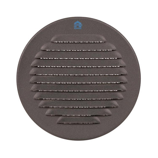 Renson 1062424 - inb.schoepenrooster rond alu 435r (dia 120) structuur 7016 | 5 stuks