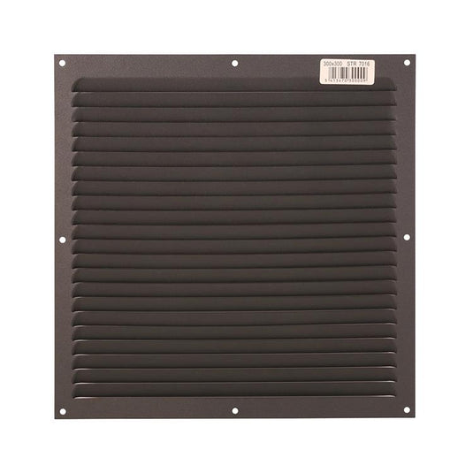 Renson 1062430 - opb.schoepenrooster plat alu 436 (300x300) structuur 7016 | 10 stuks