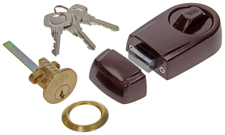 Afbeelding laden in galerijviewer, Yale 1019121 - oplegslot rim lock bruin | 1 stuks
