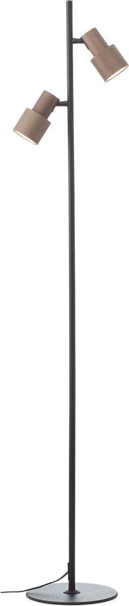 Brilliant cadiz - vloerlamp - led 2xgu10 excl. - brons - zwart