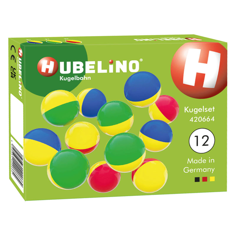 Load image into Gallery viewer, Hubelino knikkers twee kleuren, 12st.
