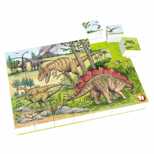 Hubelino blokpuzzel dinosaurus wereld - 35st.