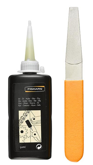 Fiskars onderhoudsset gereedschap - met diamantveil olie