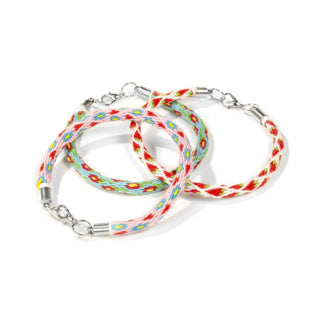Armbandjes maken weven hobbydoos 12 x 6,5 cm totum | 3 stuks