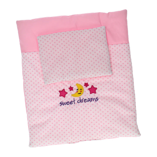 Johntoy baby rose poppendeken en kussenset