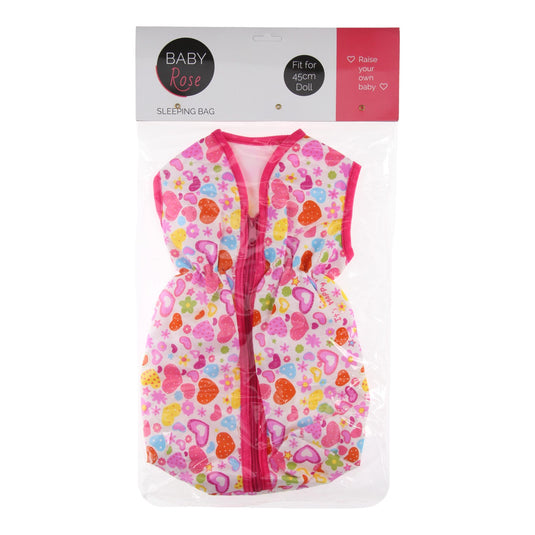 Johntoy slaapzak babypop rose 38 cm roze
