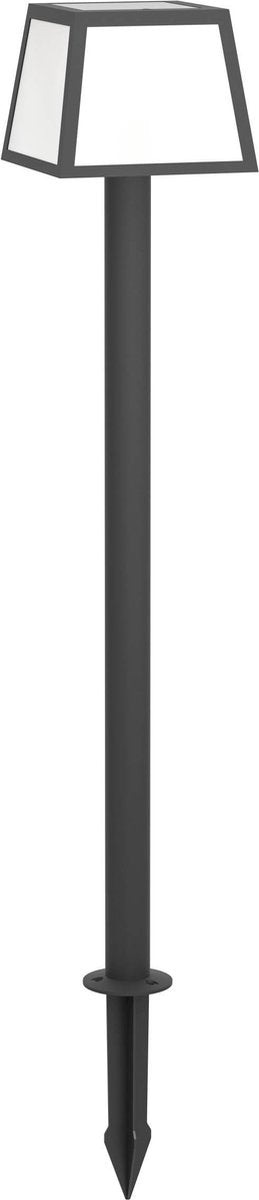 Eglo altilia solar priklamp - staande lamp buiten - zonne-energie - led - 106 cm - zwart wit