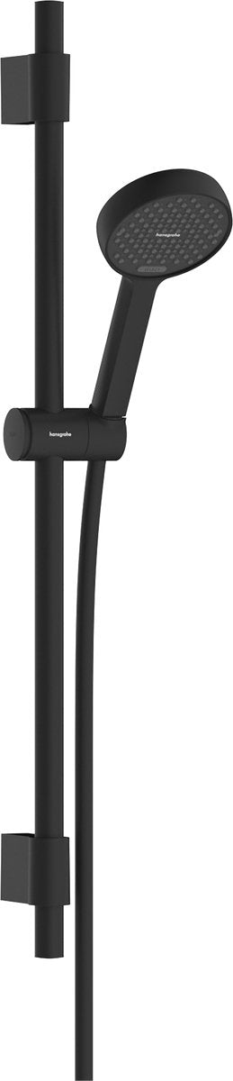 Hansgrohe activera s - doucheset - ecosmart waterbesparend - select-knop bediening - 95mm maat - met glijstang varia 72 cm - 2 straalfuncties - mat zwart
