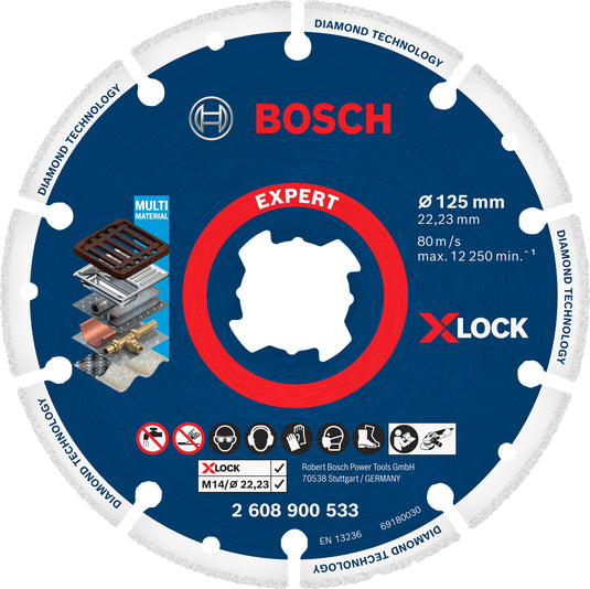 Bosch accessoires x-lock | diamantmetaalschijf | 125 x 22,23 mm - 2608900533