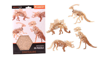 Johntoy john toy houten 3d dinosaurus puzzel