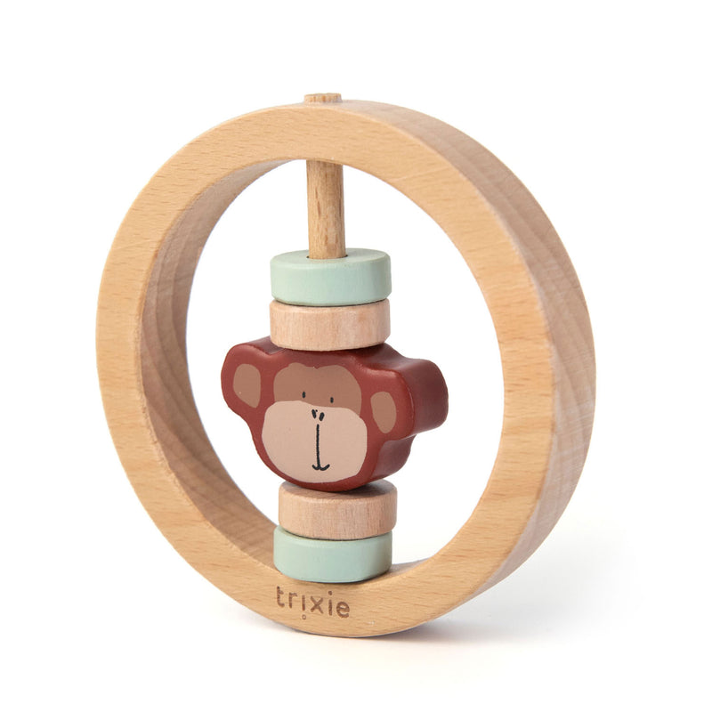 Load image into Gallery viewer, Trixie Houten Rammelaar Rond Mr. Monkey
